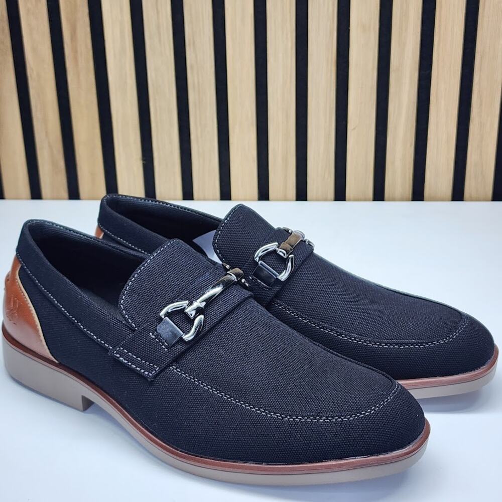 NEW - New York & Company Men’s Black Bit Loafers Slip On Dress Shoes - Size 12